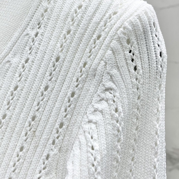 self-portrait FW24 Pointelle knit peplum mini dress - Picture 14 of 14